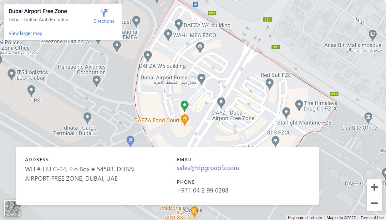 our map location